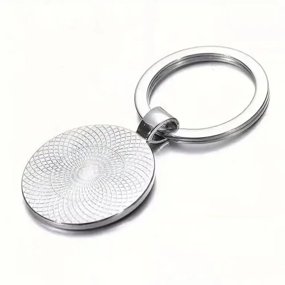 Stainless Steel CELESTIAL Sun Moon Keyring Keychain Accessory